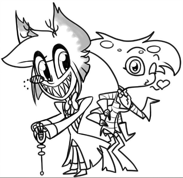 Chibi Alastor and Angel doodle | Hazbin Hotel (official) Amino