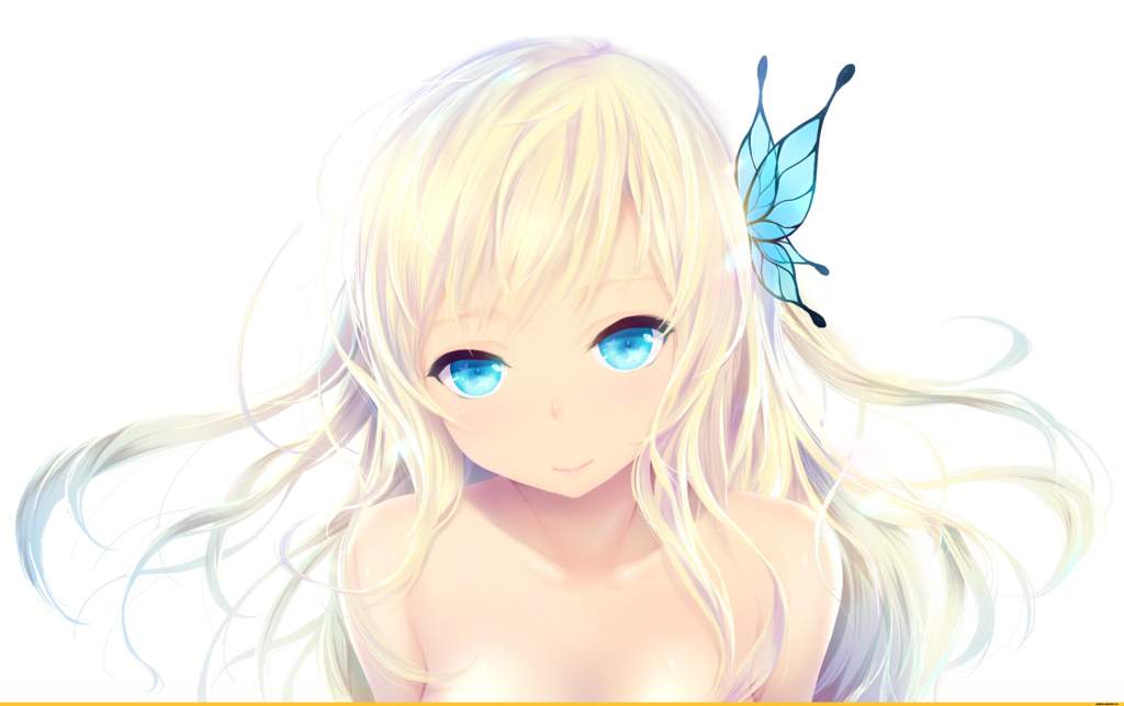 Anime girls blonde hair blue eyes