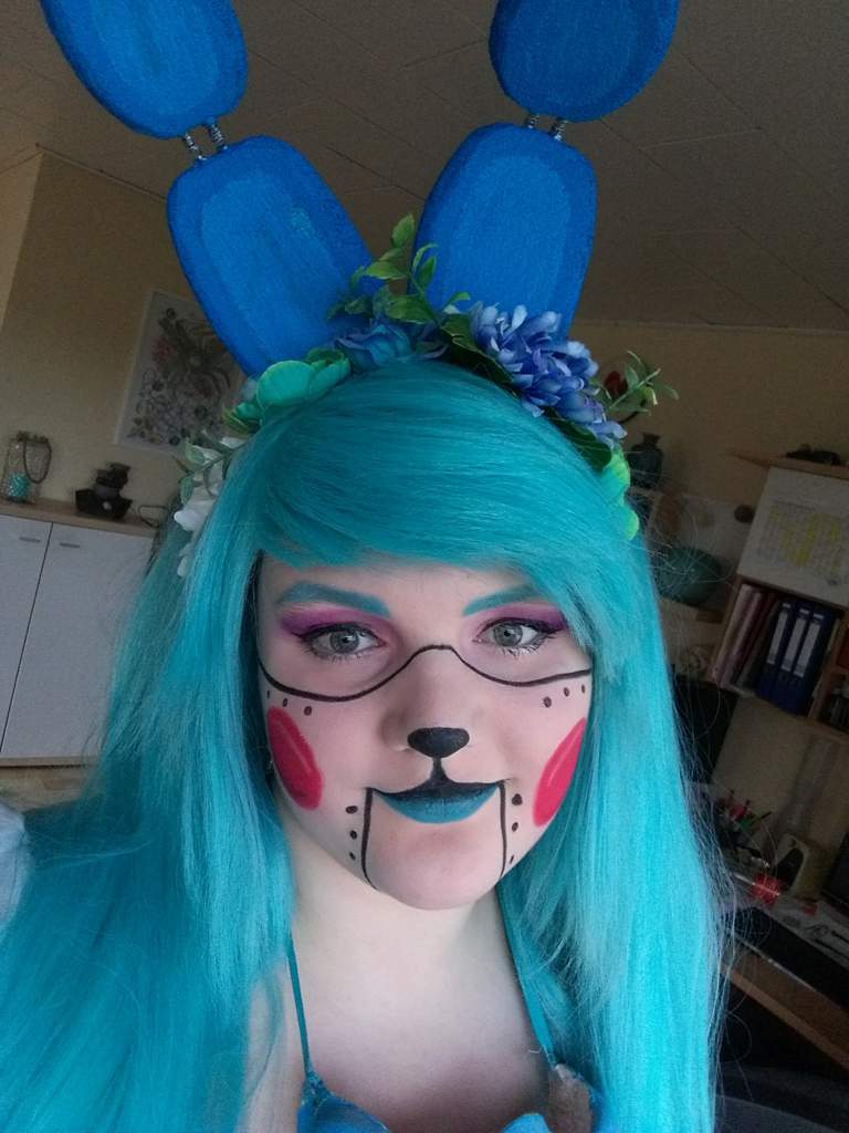 Toy Bonnie makeup Tutorial (new) Five Nights At Freddy's Amino