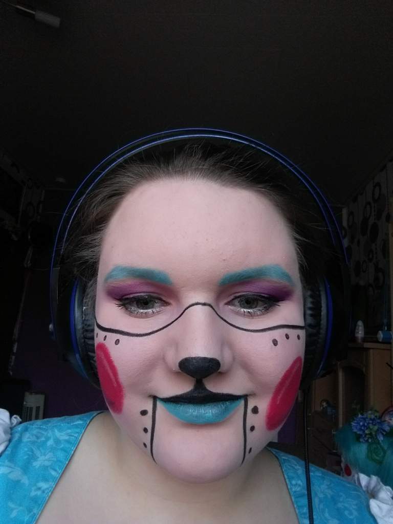 Toy Bonnie makeup Tutorial (new) Five Nights At Freddy's Amino