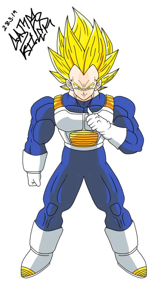 Ssj grade 2 vegeta (colored) | DragonBallZ Amino