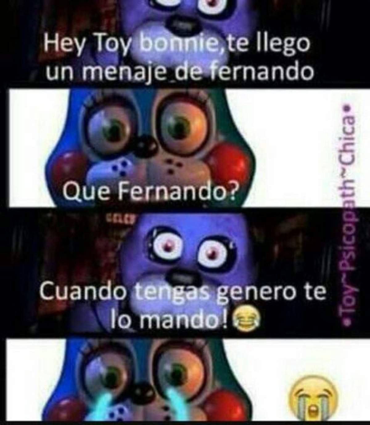 Pobre Toy Bonnie. Memes fnaf randoms | FNaF Amino [ Español ] Amino