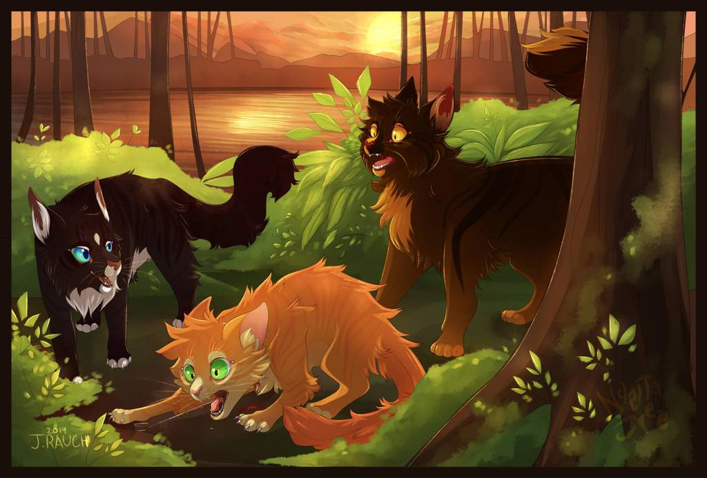 The cats drawn are Hawkfrost, Firestar and... 