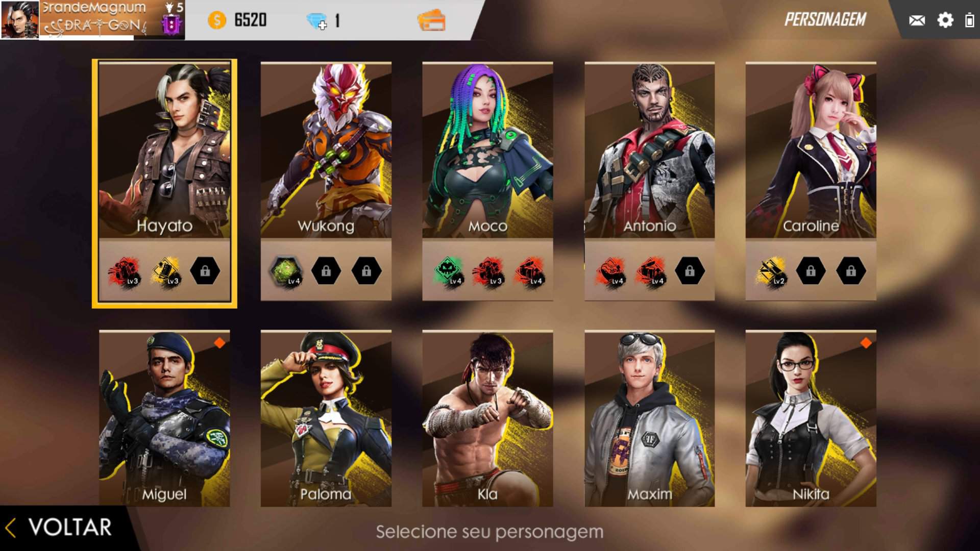 Tenho todos os personagens do jogo 😎 | Free Fire Oficial 🔫🔫 Amino