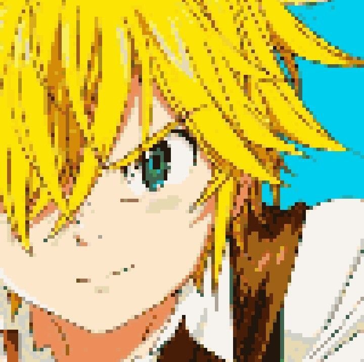 Pixel art de meliodas | Gamers Artistas y Otakus Amino