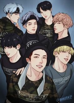 Image: 101 Best BTS anime version images in 2019 | Drawings, Bts bangtan  ... | ARMY's Amino