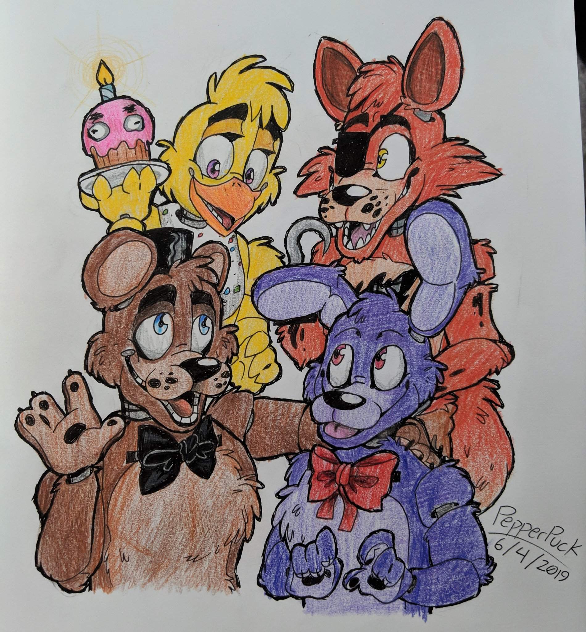 The gang is all here!! | Five Nights At Freddy's Amino