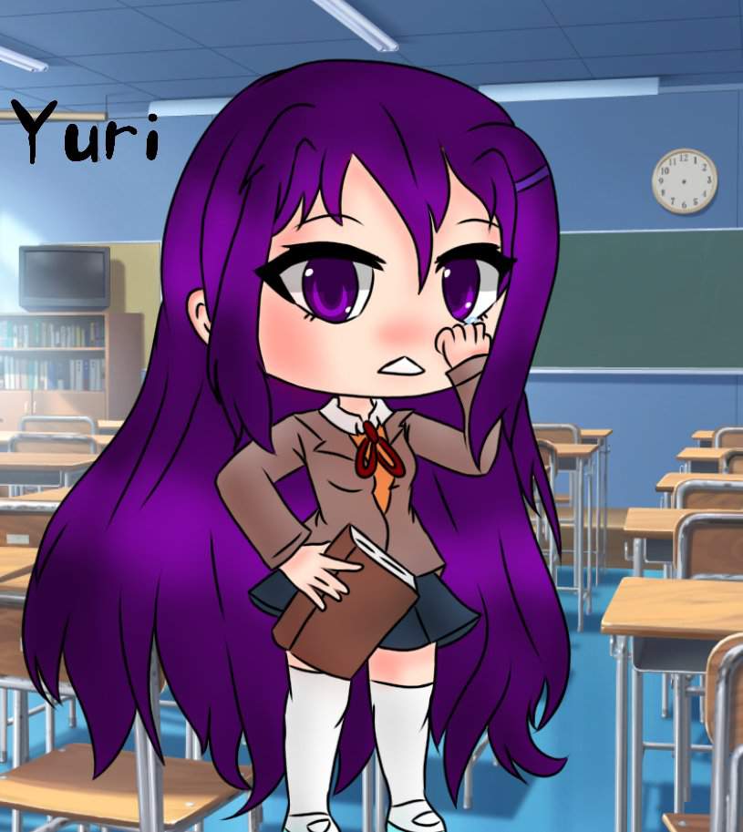 Yuri from Doki Doki Literature Club edit | Gacha-Verse Amino