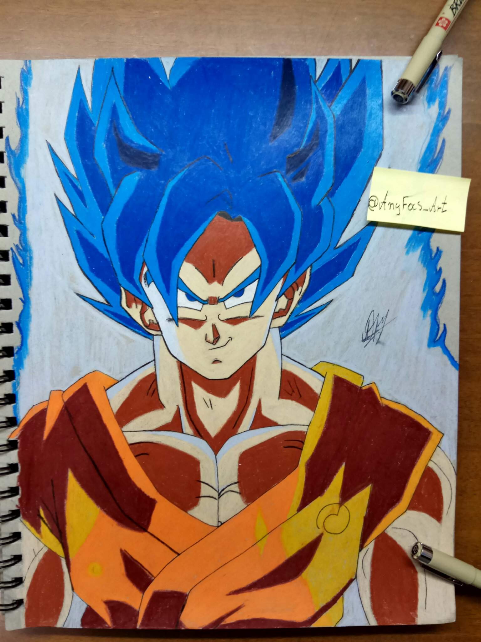 This is my new draw of Ssgss Goku | Dragon Ball Super Official™ Amino