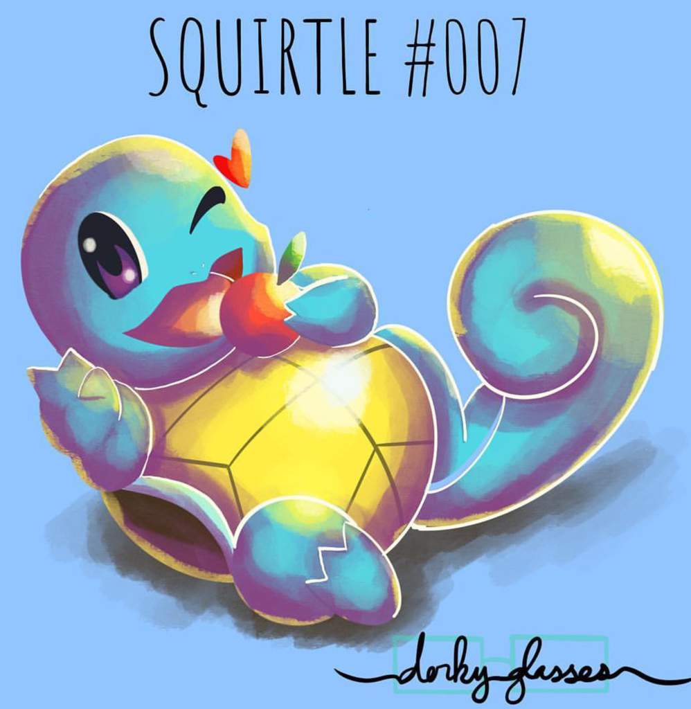 pokemon squirtle with glasses drawing