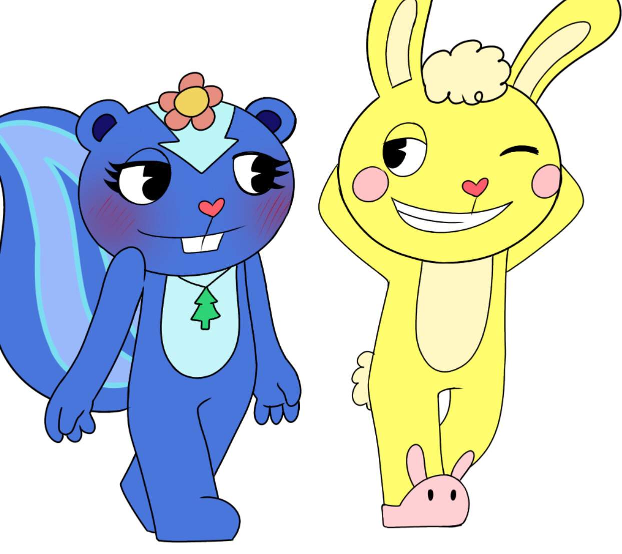 [AT] Cuddles x Petunia | Happy Tree Friends Amino