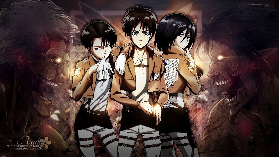 eren , levi , mikasa | Attack On Titan Amino