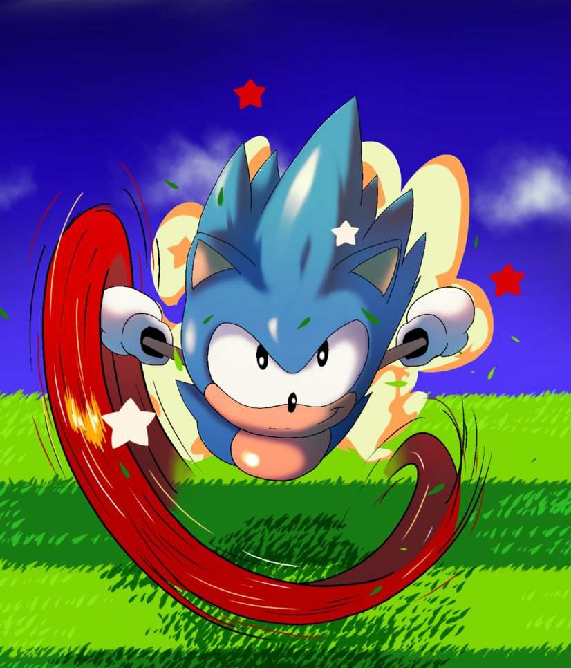 Dibujo de Sonic Clásico corriendo ^^ | Sonic the Hedgehog Español Amino
