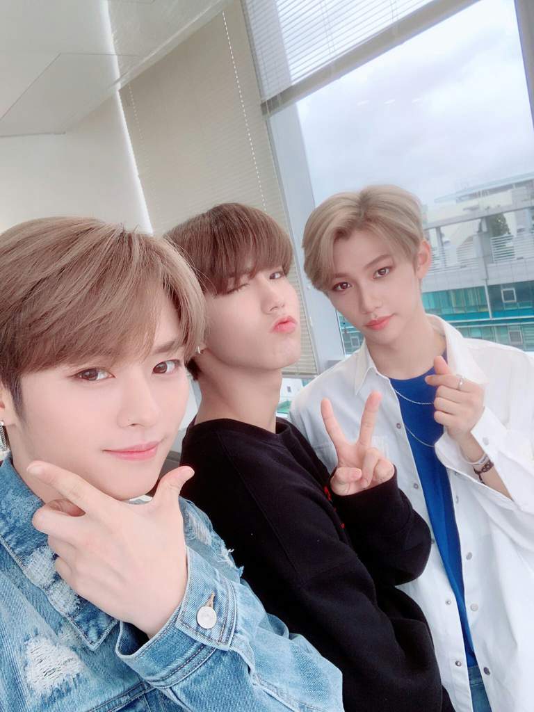 Minho x Han x Felix Idol Talk TV Twitter Update (1) [190410] | Stray ...