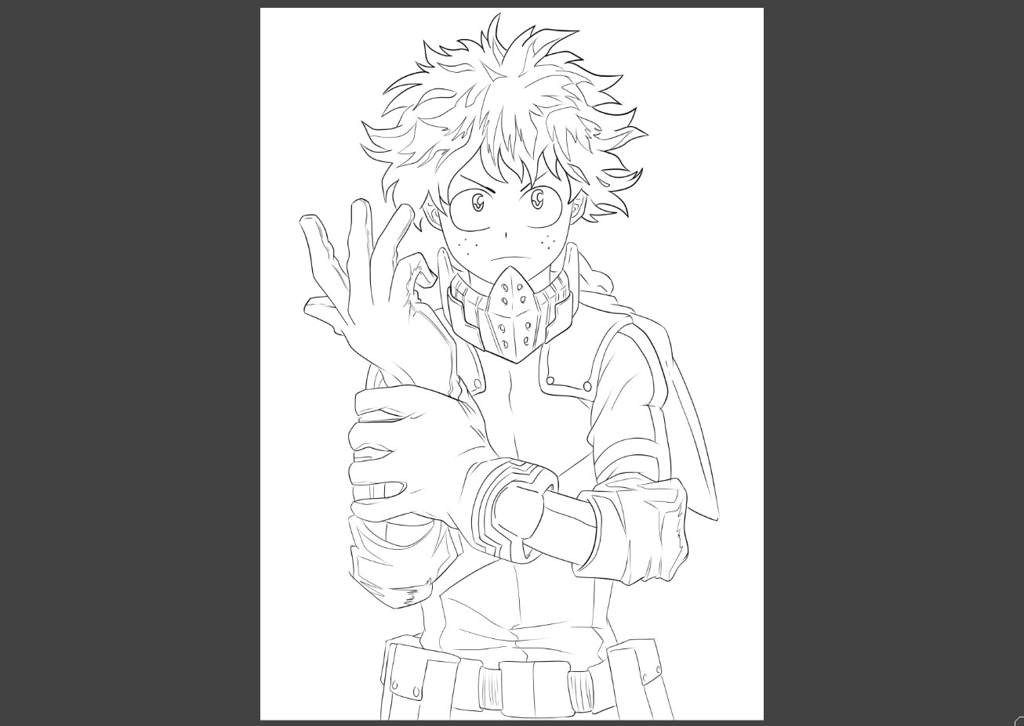 Video: Drawing Izuku Midoriya Line Art | Anime Amino