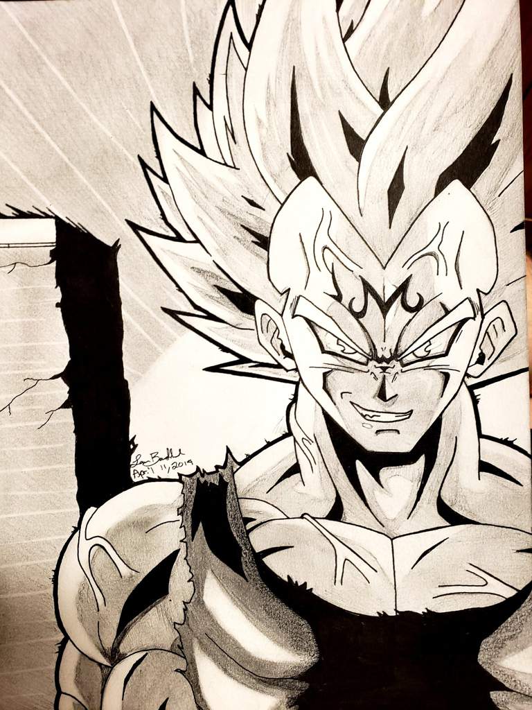 vegeta gray suit