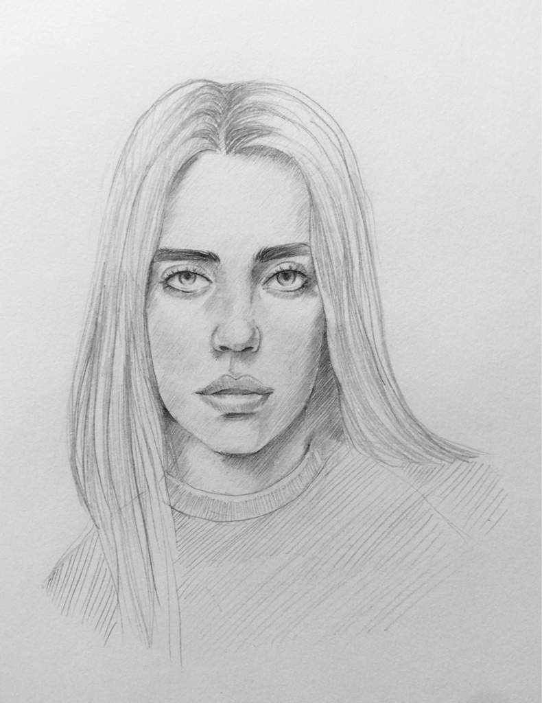 Billie eilish рисунок карандашом