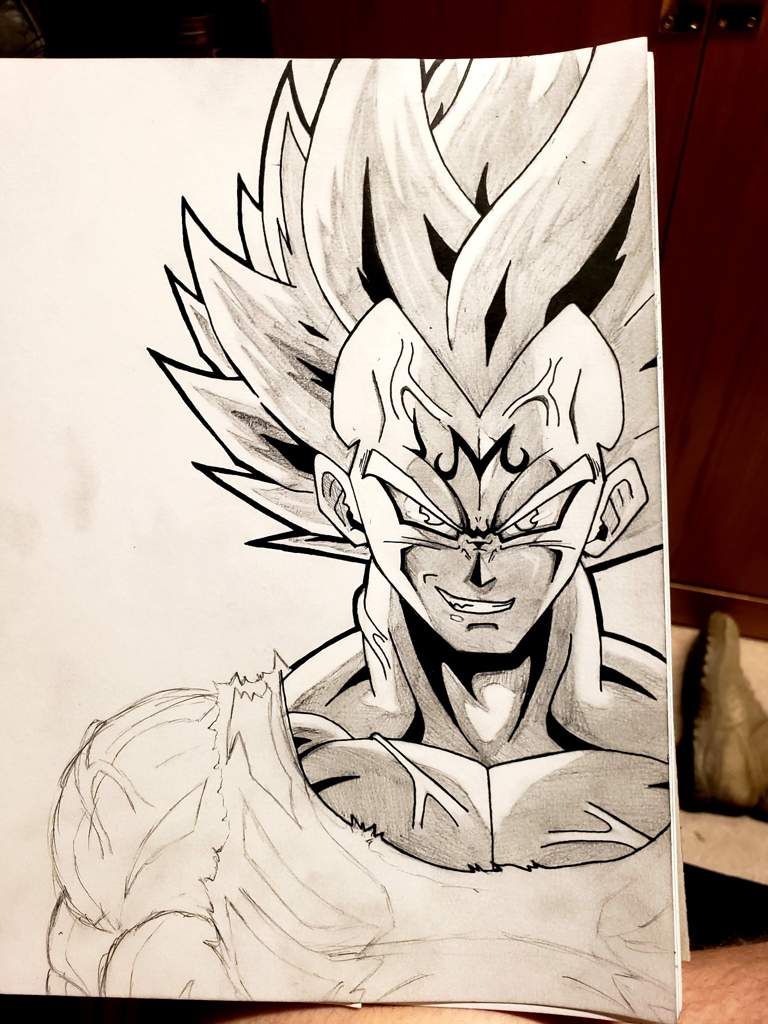 vegeta gray suit