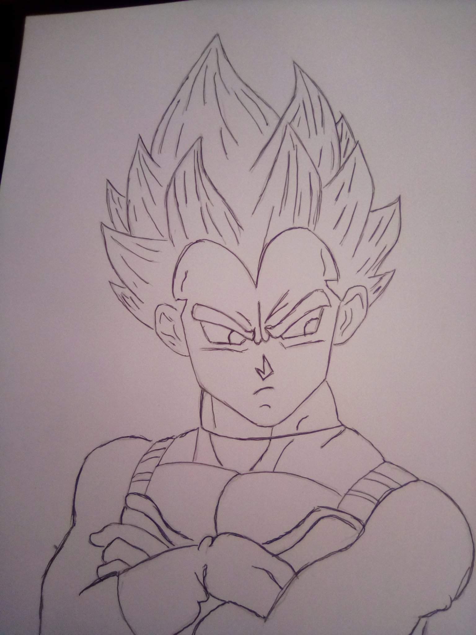 Mi primer dibujo de vegeta | •Arte Amino• Amino