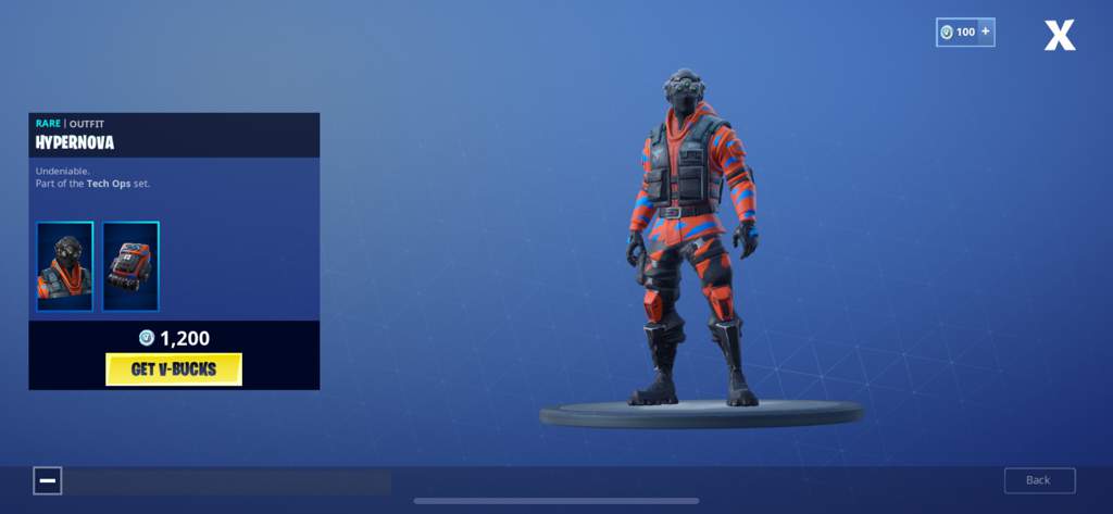 dang they fixed the glitch - hypernova skin fortnite back bling