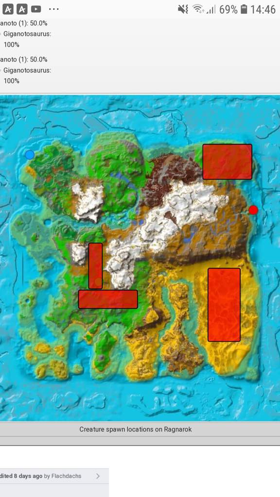 Which map has the most gigas Ark Survival Evolved Amino