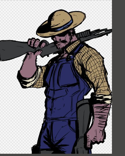 farmer with shotguns | DragonBallZ Amino