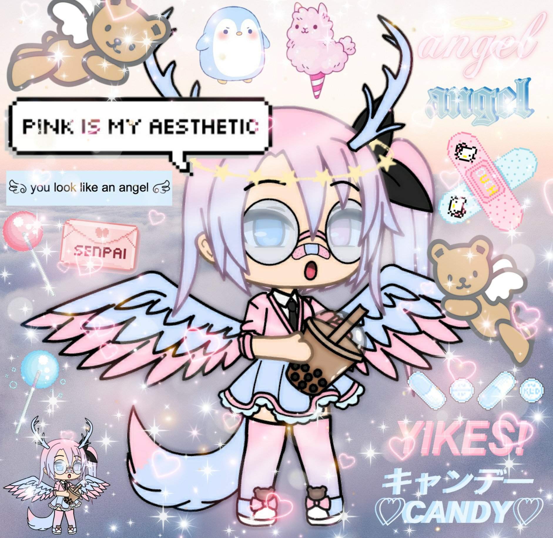 pastels of the pink and blues | Gacha-Verse Amino