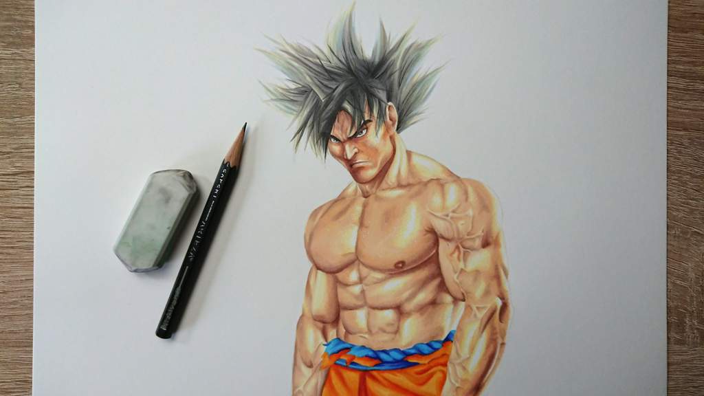 Realistic Goku  Drawing  Can You improve drawing  only 
