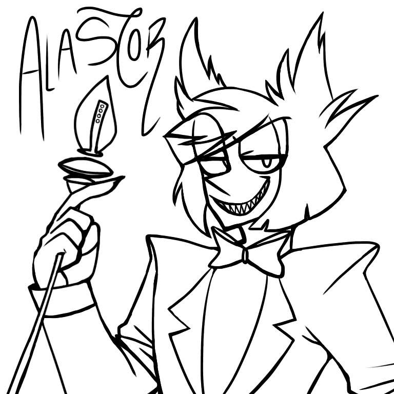 •LINEART• STINKY STRAWBERRY MAN | Hazbin Hotel(Rp) Amino