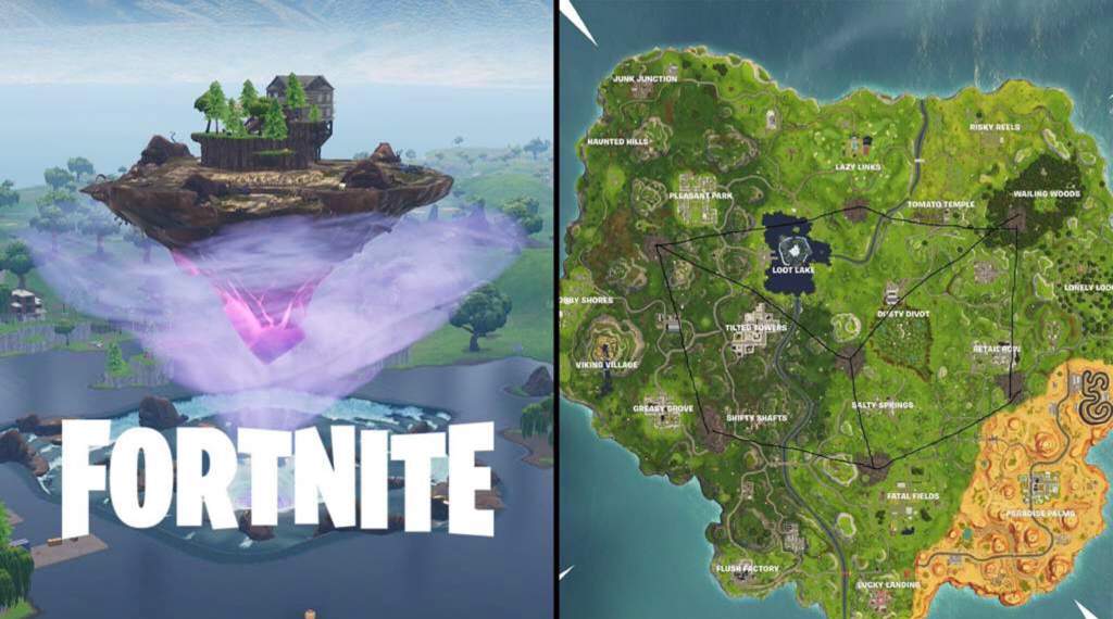 il y a quelques saisons un enorme cube violet nomme kevin par la communaute faisait son apparition dans le desert de fortnite avant qu il fasse le tour de - carte de tout les camps de pirate fortnite