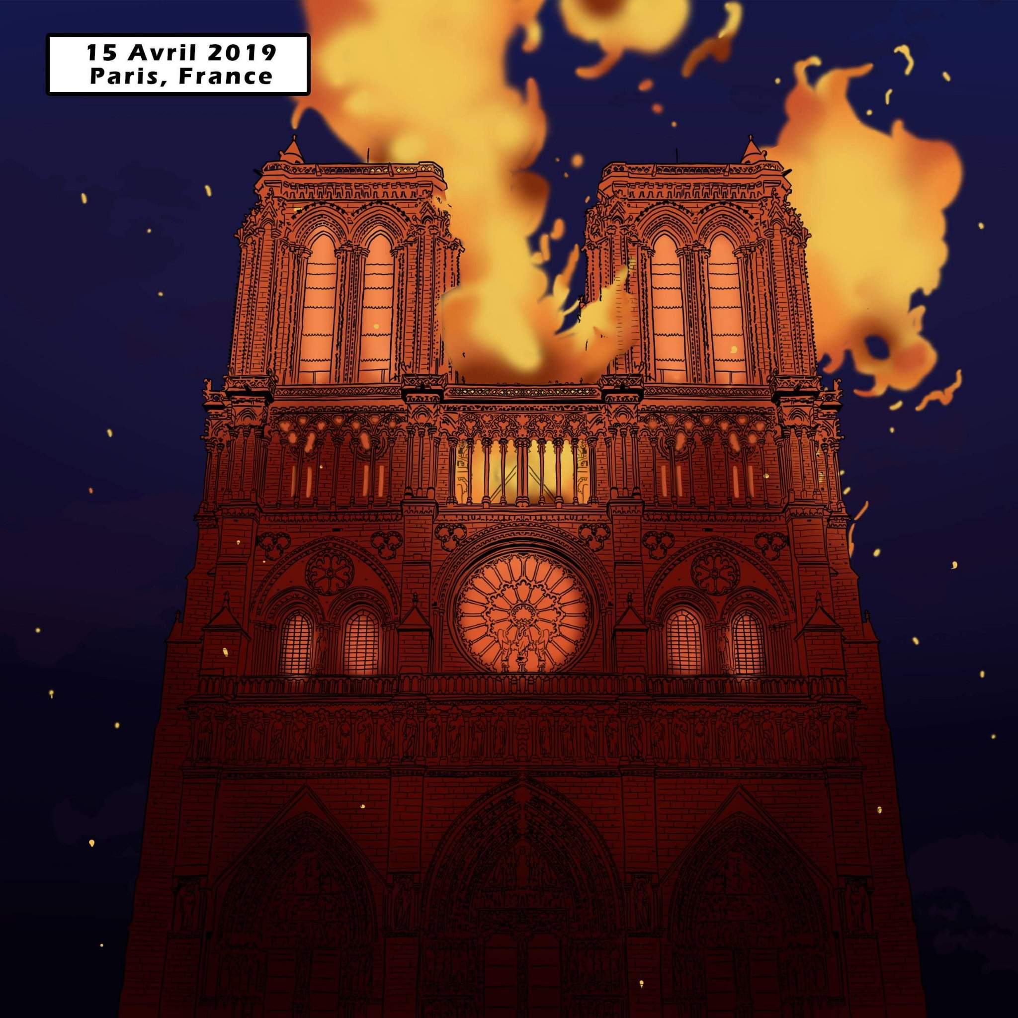 Notre Dame 2019 Fire | Art Amino