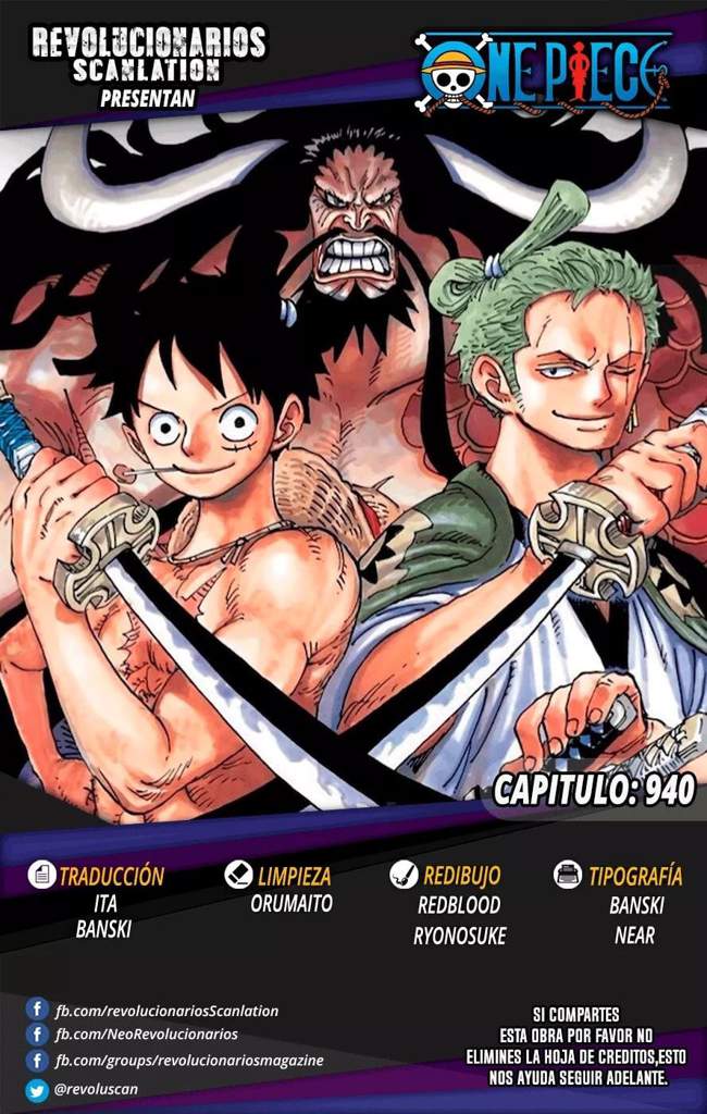 One Piece Manga 940 One Piece Revolution Amino