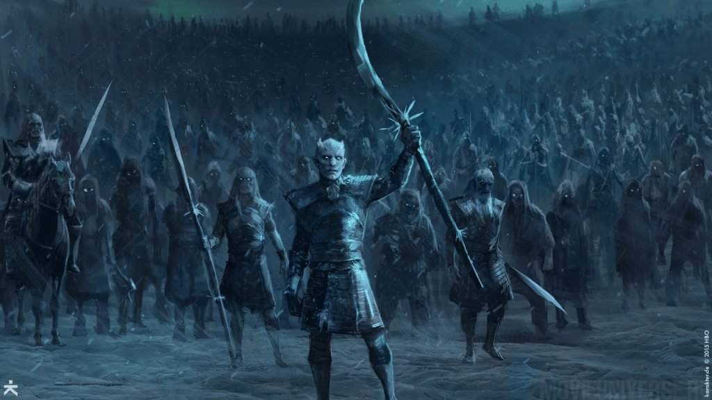 Exército White Walkers em Game of Thrones.