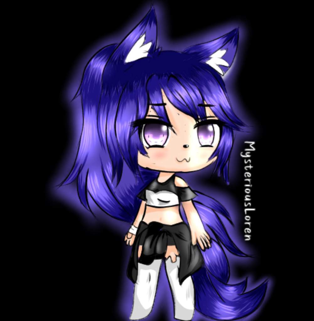 Anime Galaxy Wolf Girl Materi Pelajaran 6 - roblox black haired girl speedpaint werewolf