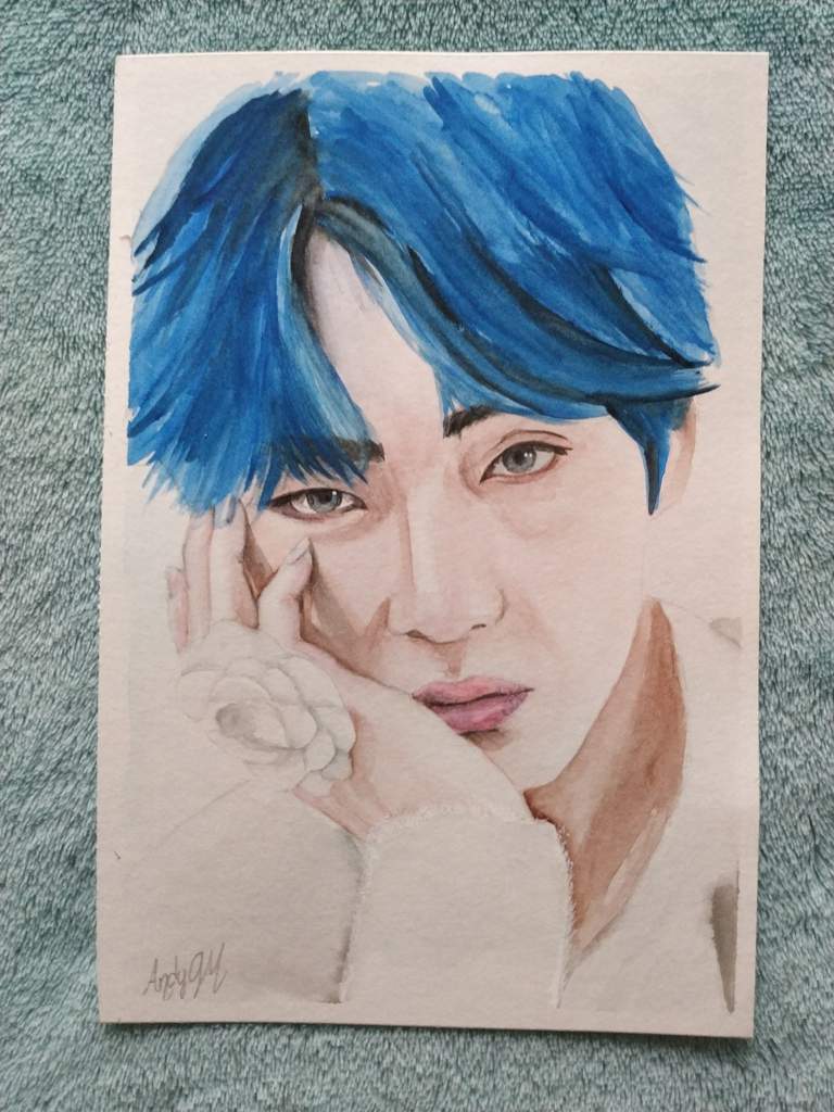 BTS Kim Taehyung Watercolor Painting | 김태형 | BTS Amino