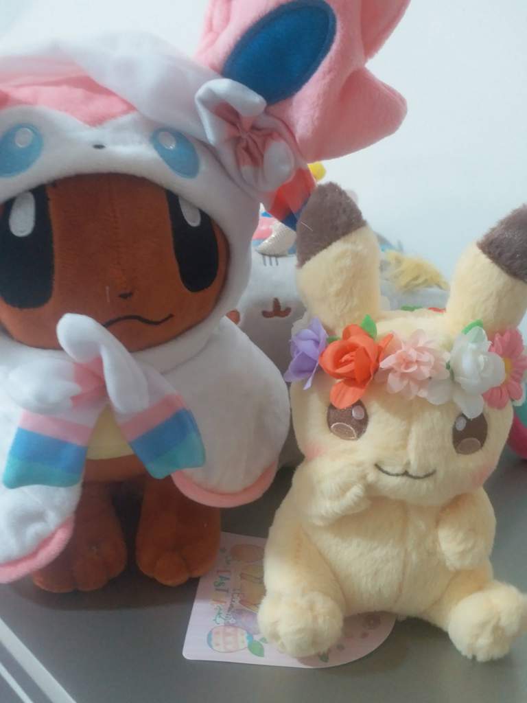 pikachu and eevee easter plush