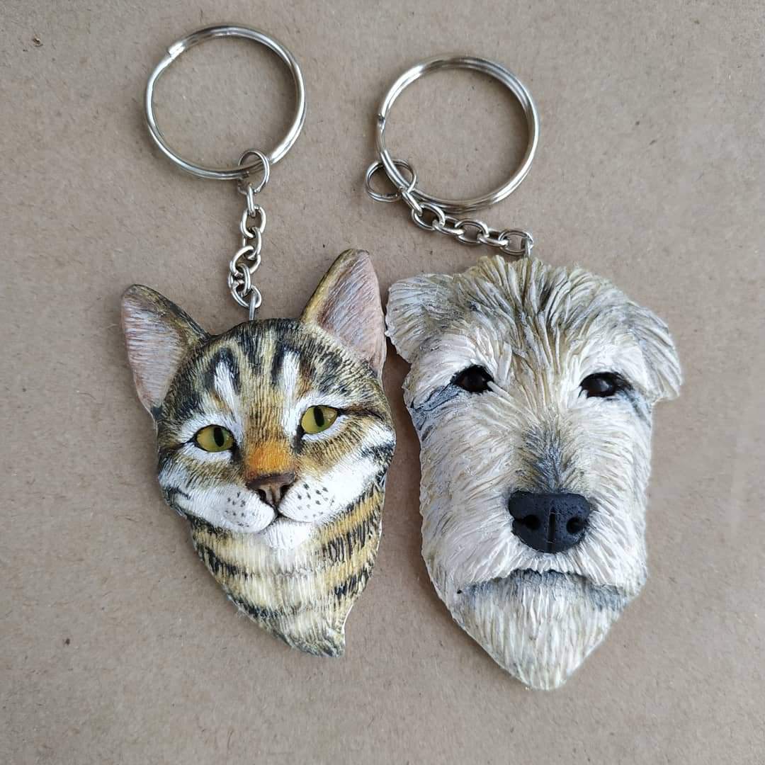 Polymer clay cat and dog keychains | ☕ DIY Своими Руками ☕ Amino