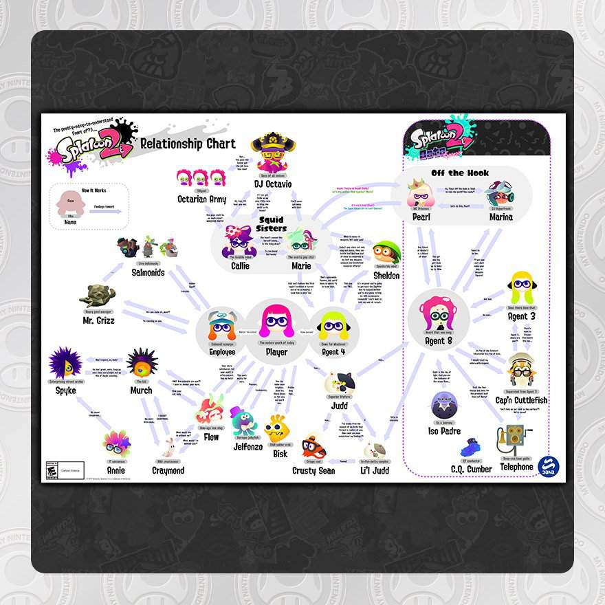 You can get the "Splatoon 2 Relationship Chart" for only 10 My Ni...