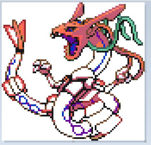 Rayquaza and Deoxys Fusion Pixel Art | Pokémon Amino