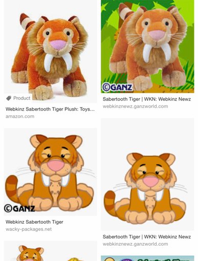 webkinz sabertooth tiger