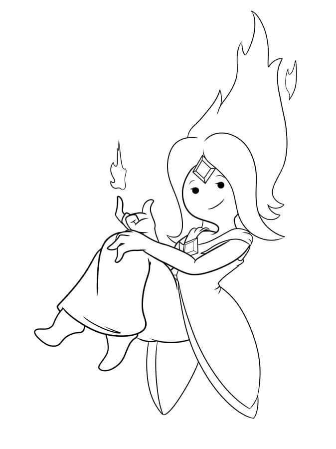 182 Animal Adventure Time Coloring Pages Flame Princess for Kindergarten