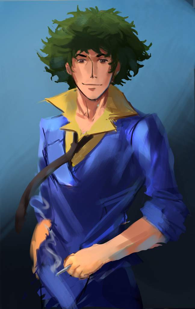 Turning Bob Ross into Spike from Cowboy Bebop! | Anime Amino