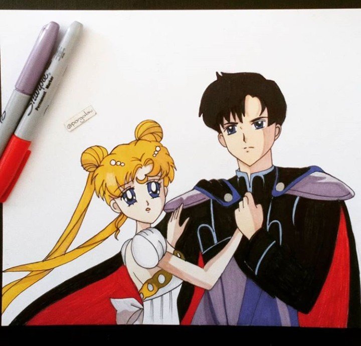 Neo reina Serenity y el príncipe Endymion. #sailormoon | DibujArte Amino