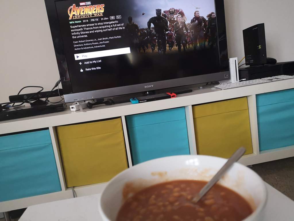 Baked beans + infinity war \u003d ヾ( ͝° ͜ʖ͡°)ノ♪