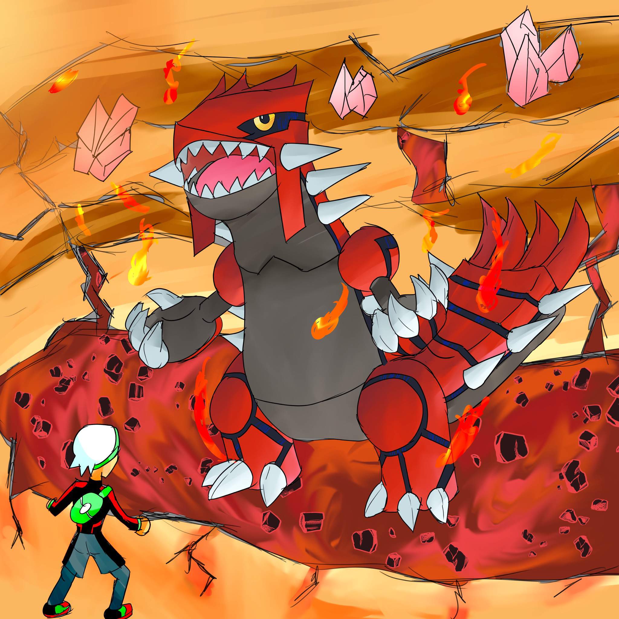 Groudon Attacks! (Drawing) | Pokémon Amino