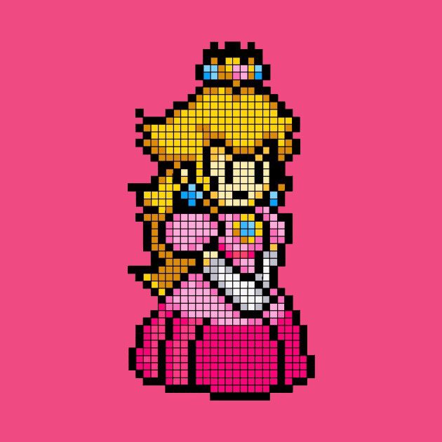 Princess Peach Pixel Art.
