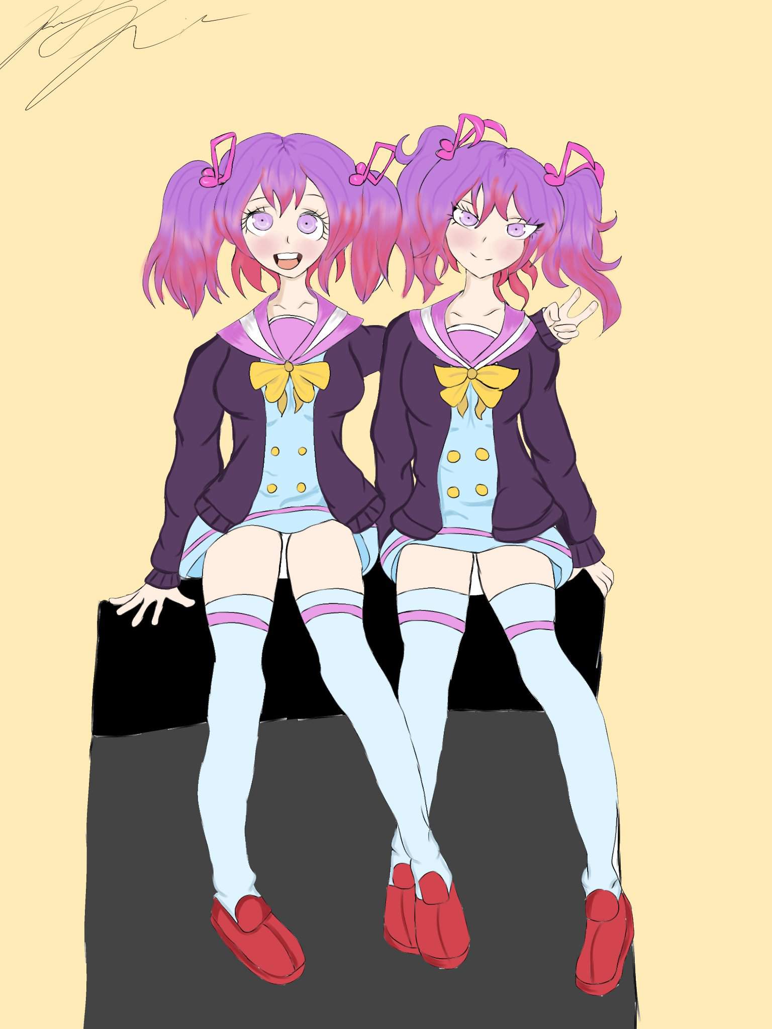 SDRA2 fanart : The Otonokoji Twins | Danganronpa Amino