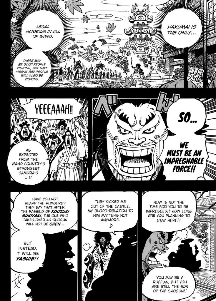 One Piece Chapter 942 The Daimyo Of Hakumi Shimotsuki Yasuie Analysis One Piece Amino