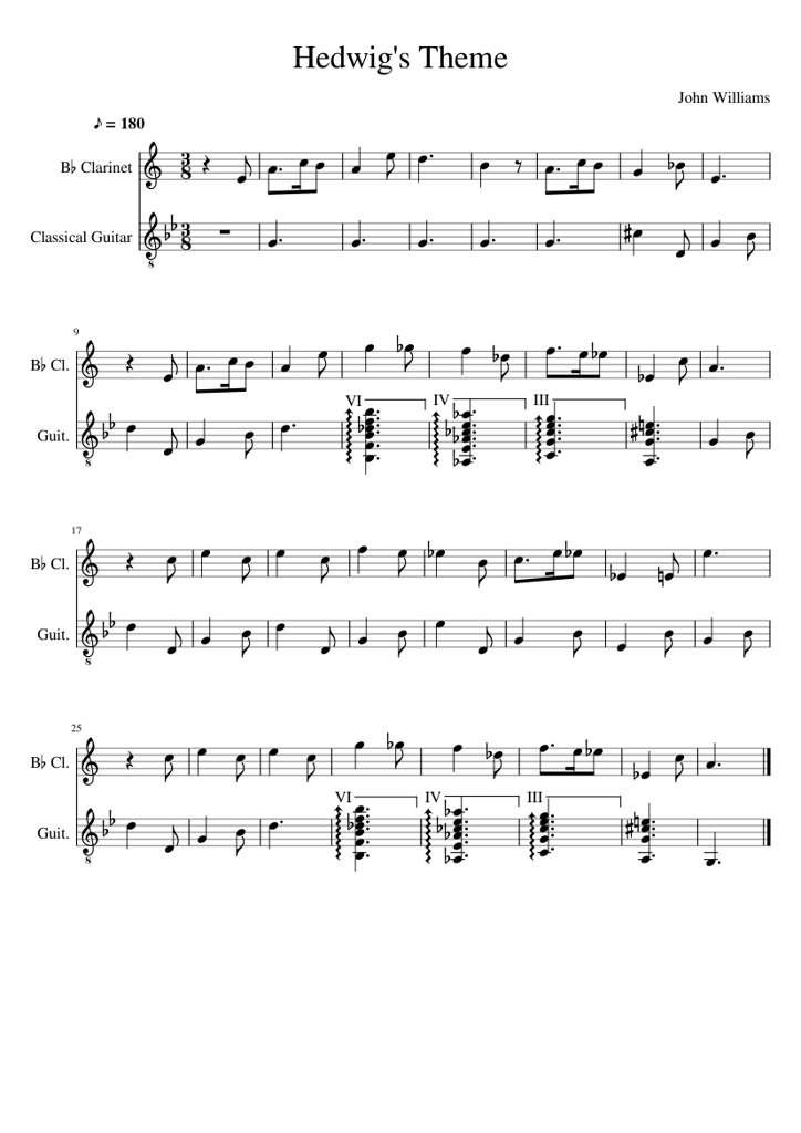 Clarinet lessons Harry Potter - Hedwig's Theme Sheet Music Tutorial um...