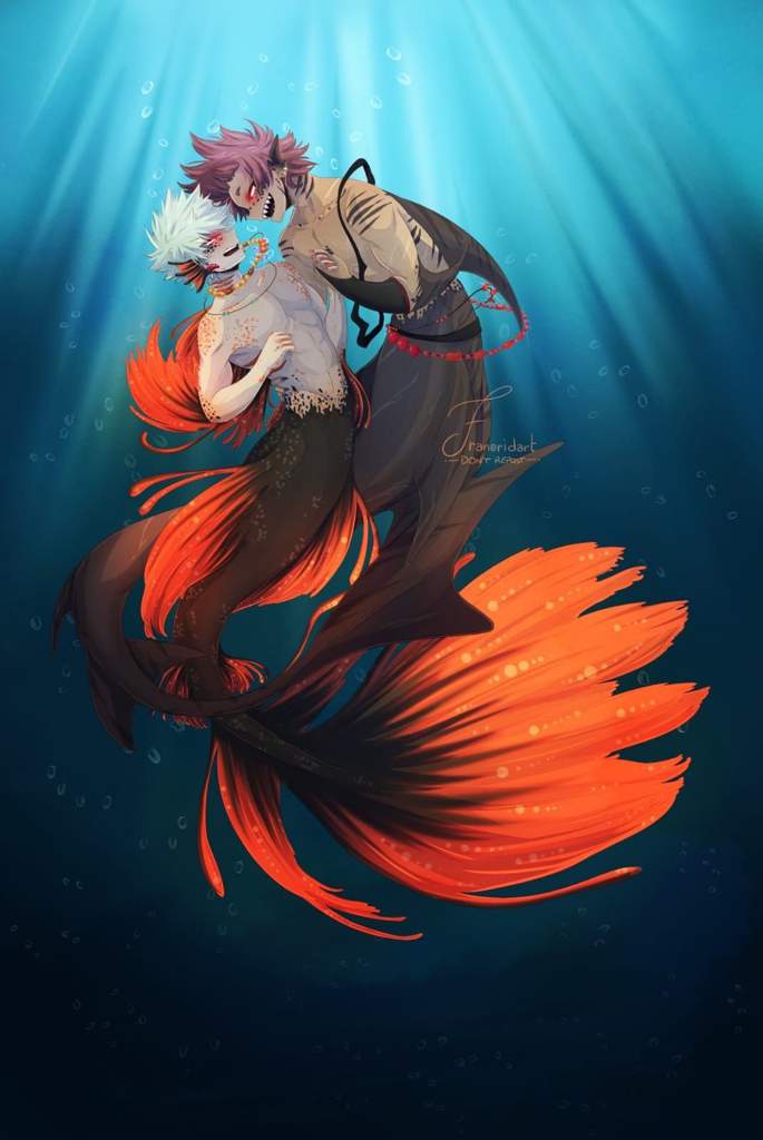 Kirishima and bakugo Merman | My Hero Academia Amino